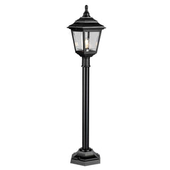 Kerry 1 Light Medium/Large Pillar Lantern - Black IP44 E27