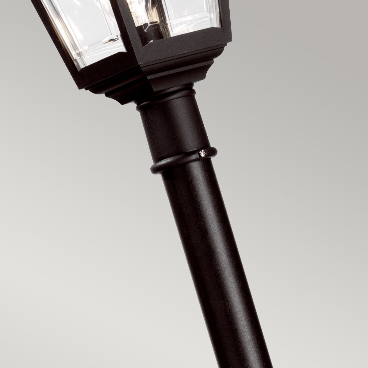 Kerry 1 Light Medium/Large Pillar Lantern - Black IP44 E27