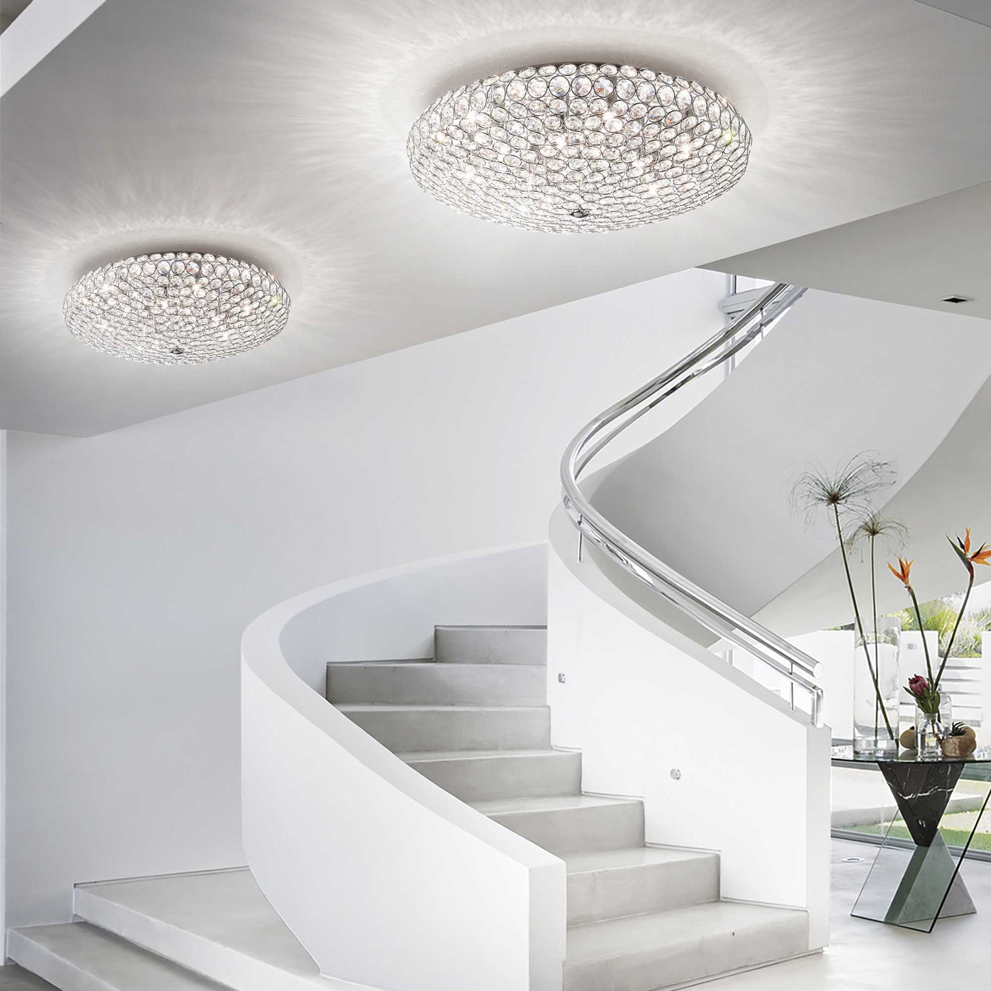 King Flush Light 3/5/9Lt - Chrome/Gold Finish - Cusack Lighting
