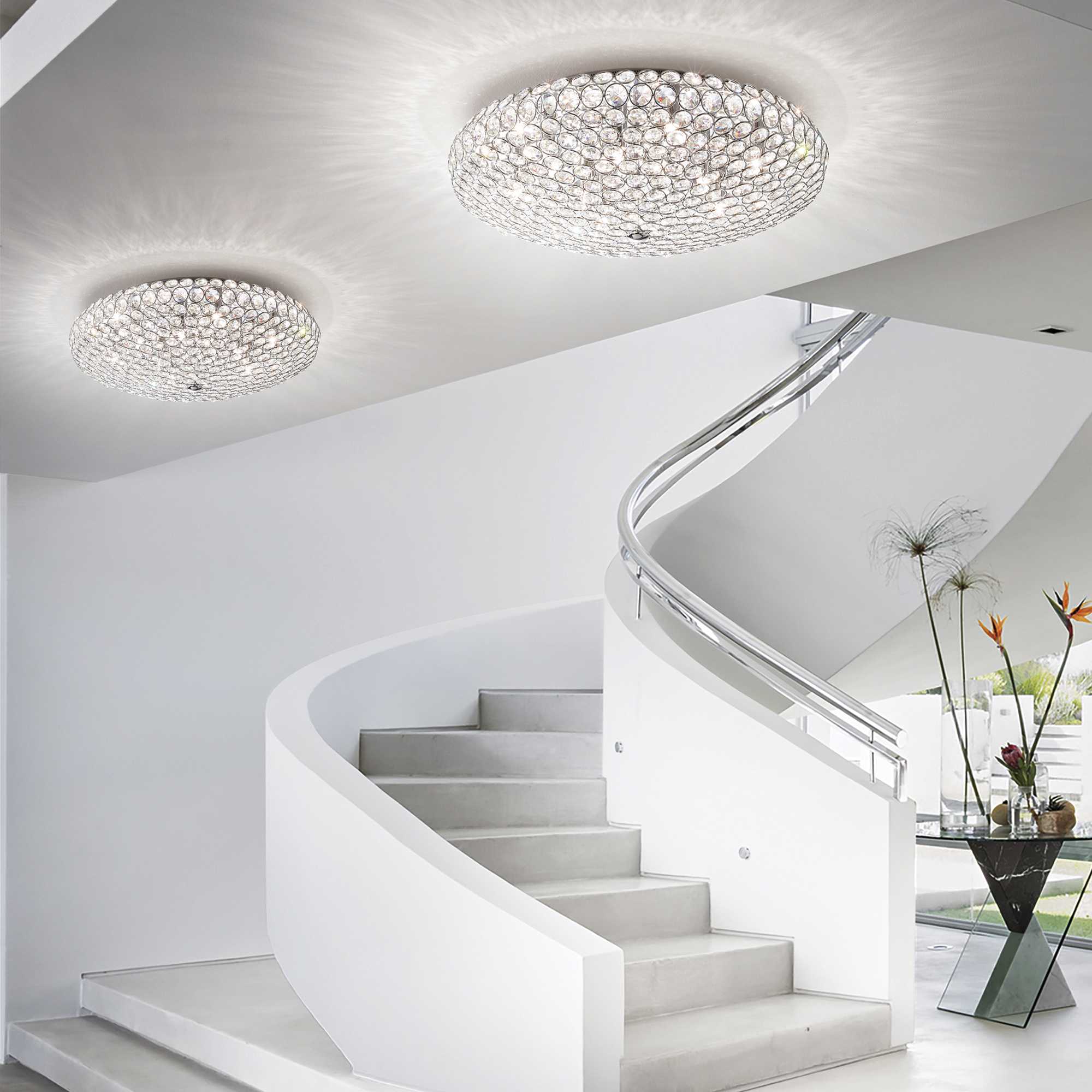 King Flush Light 3/5/9Lt - Chrome/Gold Finish - Cusack Lighting