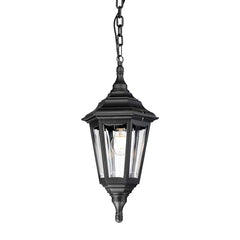 Kinsale 1 Light Chain Lantern - Black IP44 E27