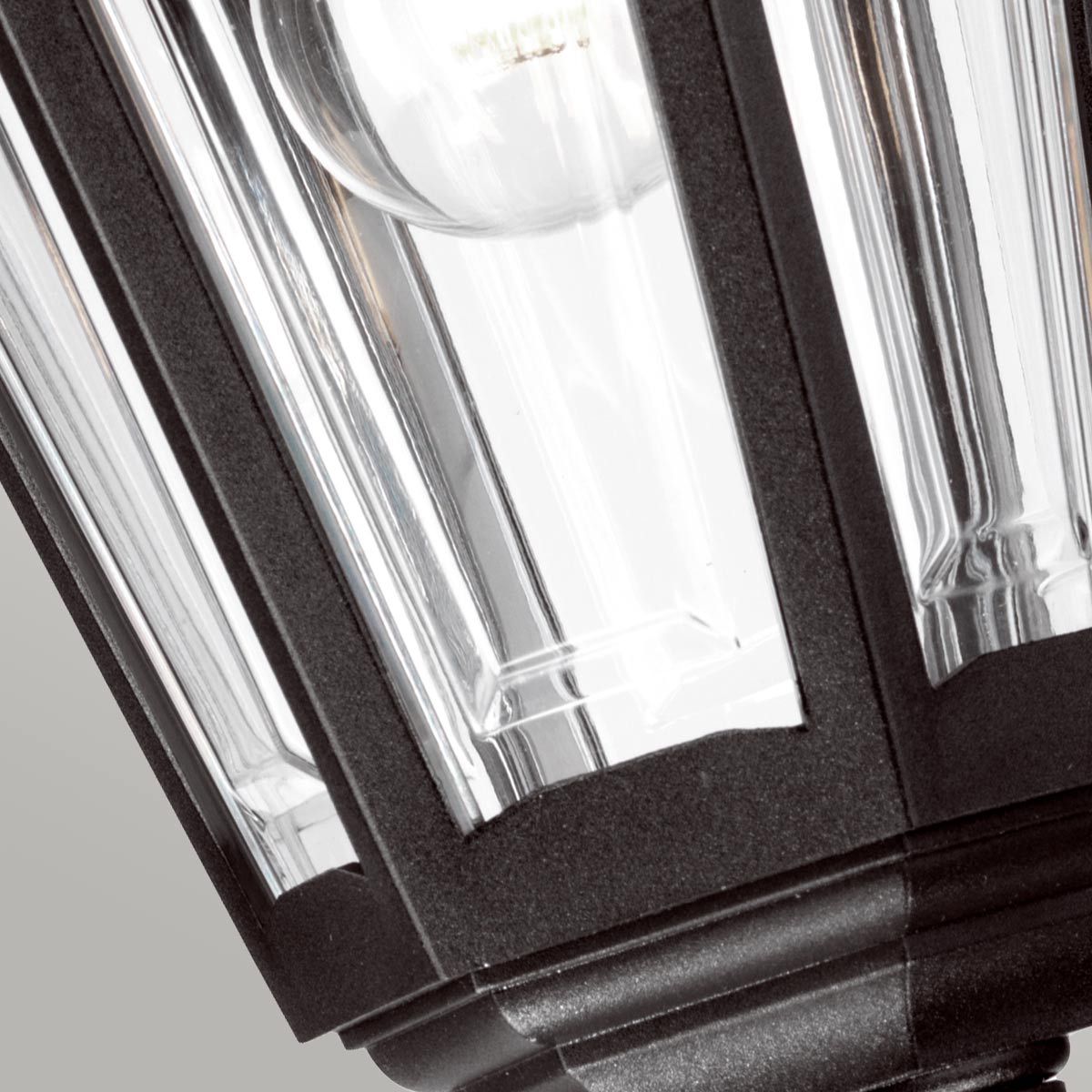 Kinsale 1 Light Chain Lantern - Black IP44 E27