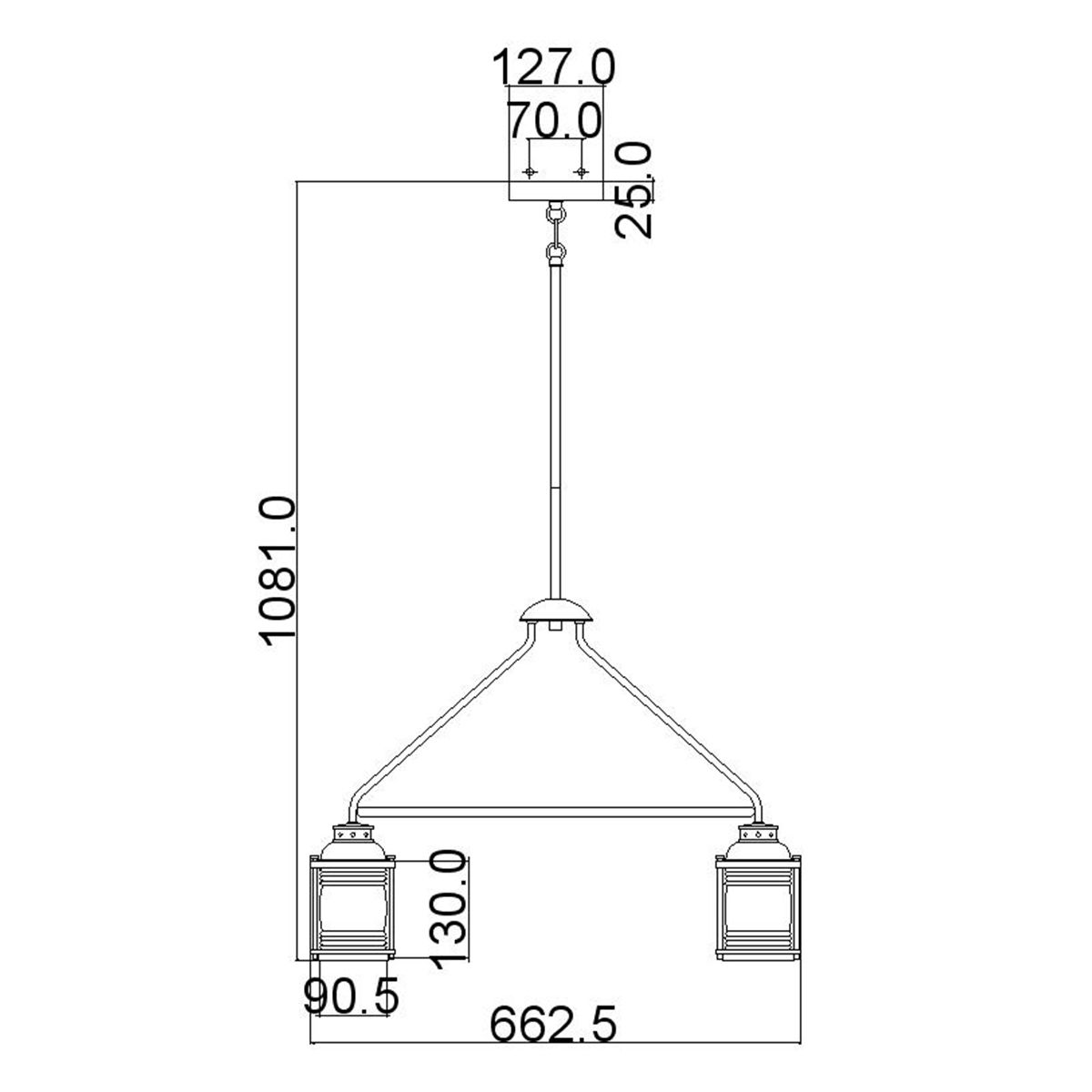 Ashland Bay 5 Light Outdoor Chandelier - Burnished Bronze/Weathered Zinc IP44 E27