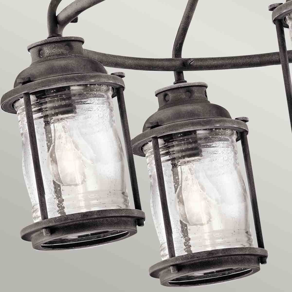 Ashland Bay 5 Light Outdoor Chandelier - Burnished Bronze/Weathered Zinc IP44 E27