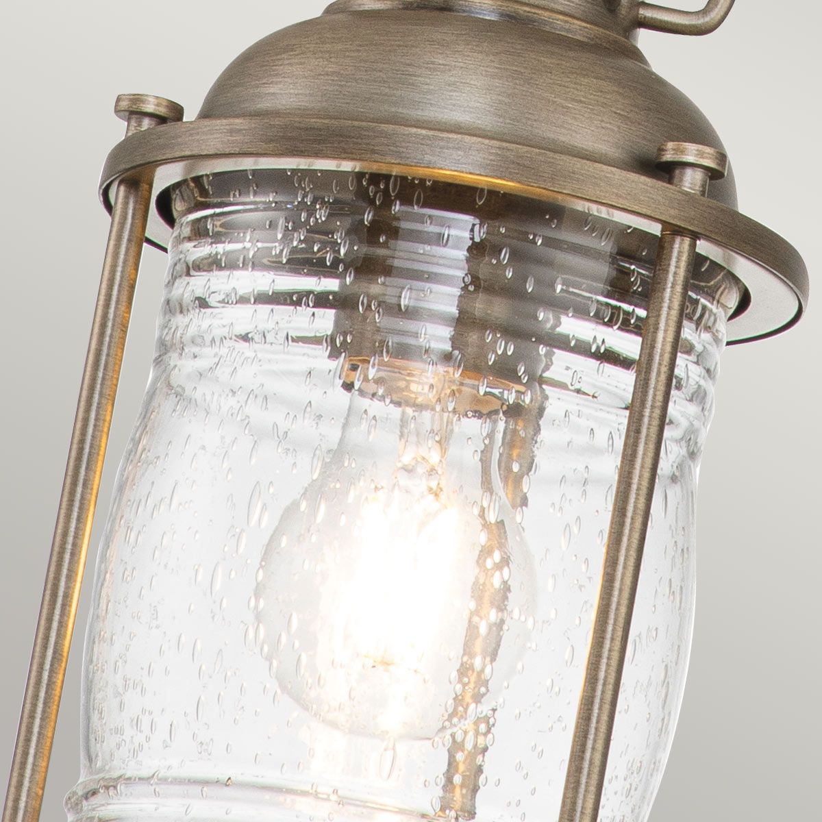 Ashland Bay 1 Light Small Chain Lantern - Burnished Bronze/Weathered Zinc IP44 E27