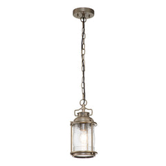 Ashland Bay 1 Light Small Chain Lantern - Burnished Bronze/Weathered Zinc IP44 E27