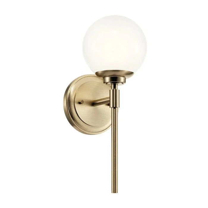 Benno 2 Lt Wall Light - Black & Champagne Bronze