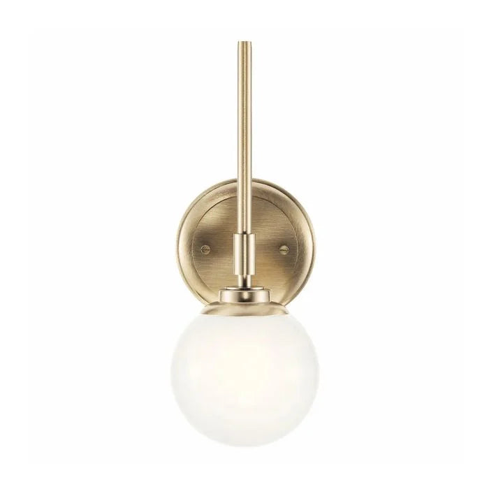 Benno 2 Lt Wall Light - Black & Champagne Bronze