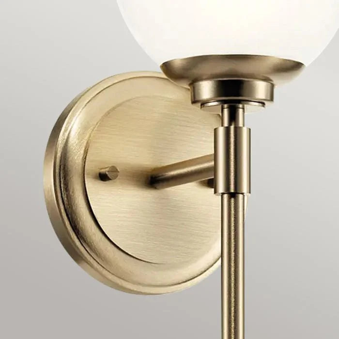 Benno 2 Lt Wall Light - Black & Champagne Bronze