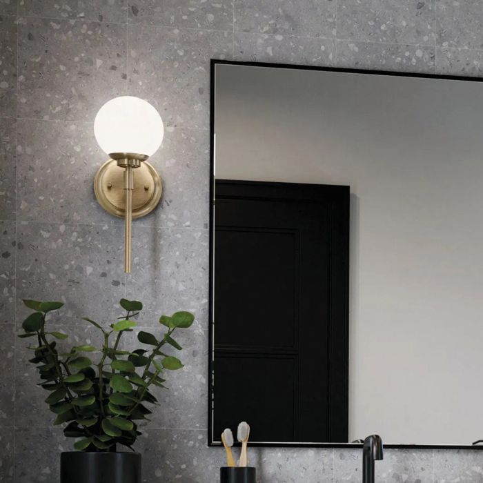 Benno 2 Lt Wall Light - Black & Champagne Bronze