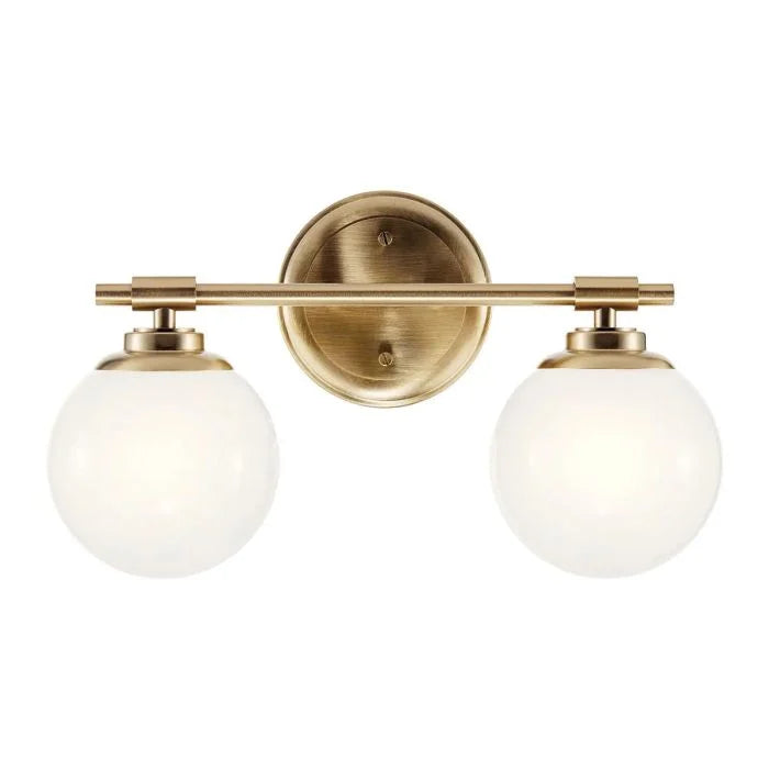 Benno 2 Lt Wall Light - Black & Champagne Bronze