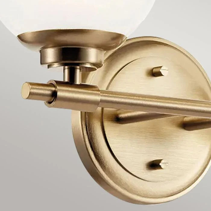 Benno 2 Lt Wall Light - Black & Champagne Bronze