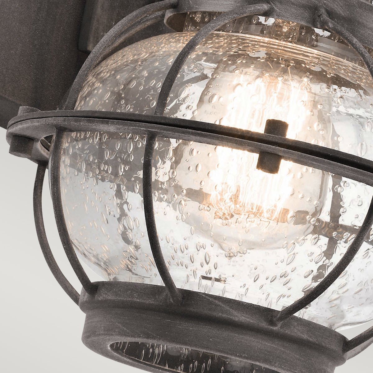 Bridge Point Small Wall Lantern - Weathered Zinc Finish