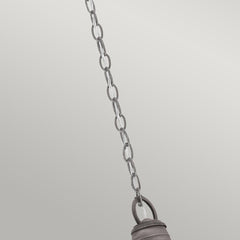Bridge Point Small Chain Lantern – Weathered Zinc Finish