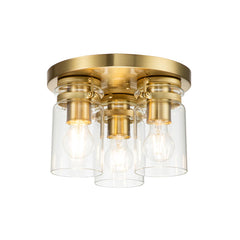 Brinley 3 Light Flush - Brushed Brass/Brushed Nickel/Olde Bronze E27