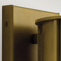 Camillo 1lt Medium Outdoor Wall Lantern - Painted Natural Brass/Black E27 IP44