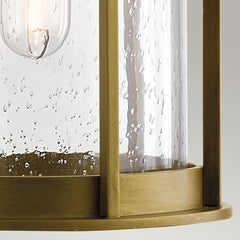 Camillo 1lt Medium Outdoor Wall Lantern - Painted Natural Brass/Black E27 IP44