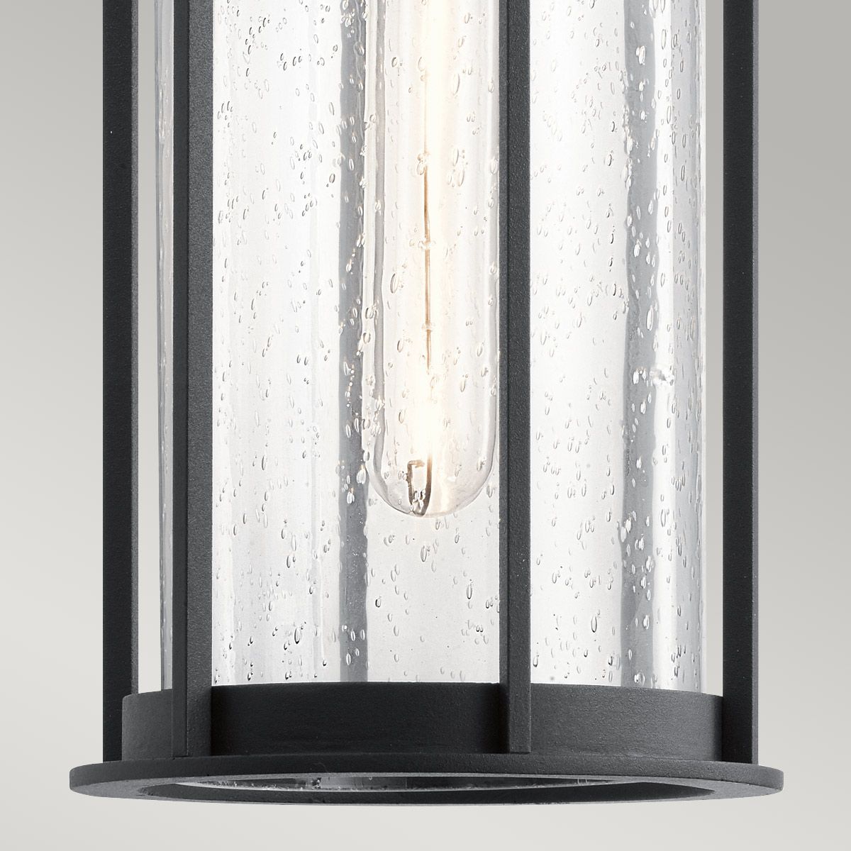 Camillo 1lt Outdoor Pendant - Painted Natural Brass/Textured Black IP44 E27