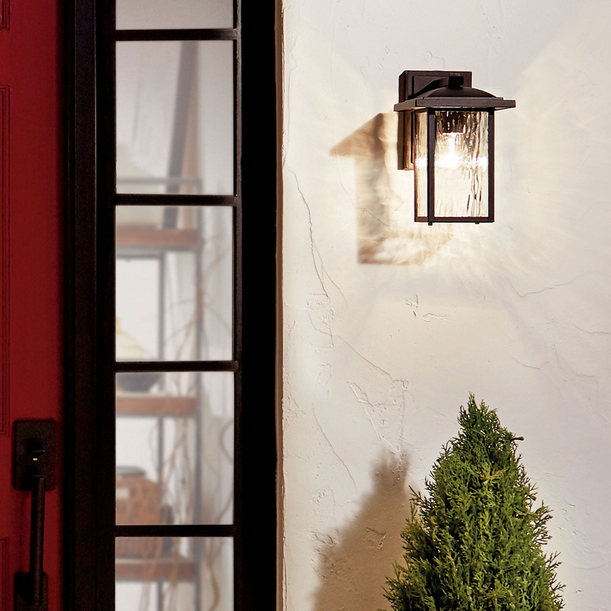 Cappanna 1 lt Exterior Wall Lantern - Textured Black  IP44 E27