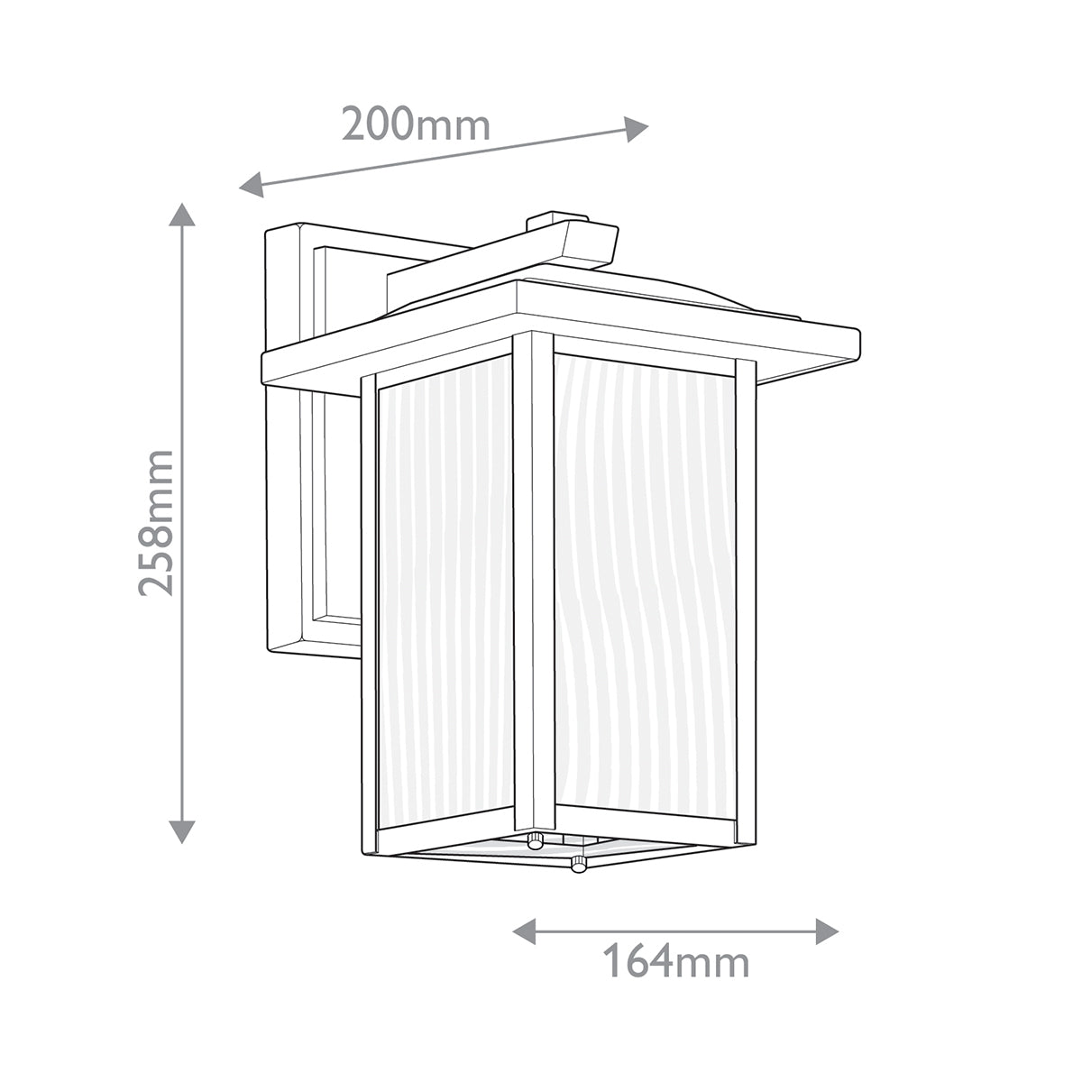 Cappanna 1 lt Exterior Wall Lantern - Textured Black  IP44 E27