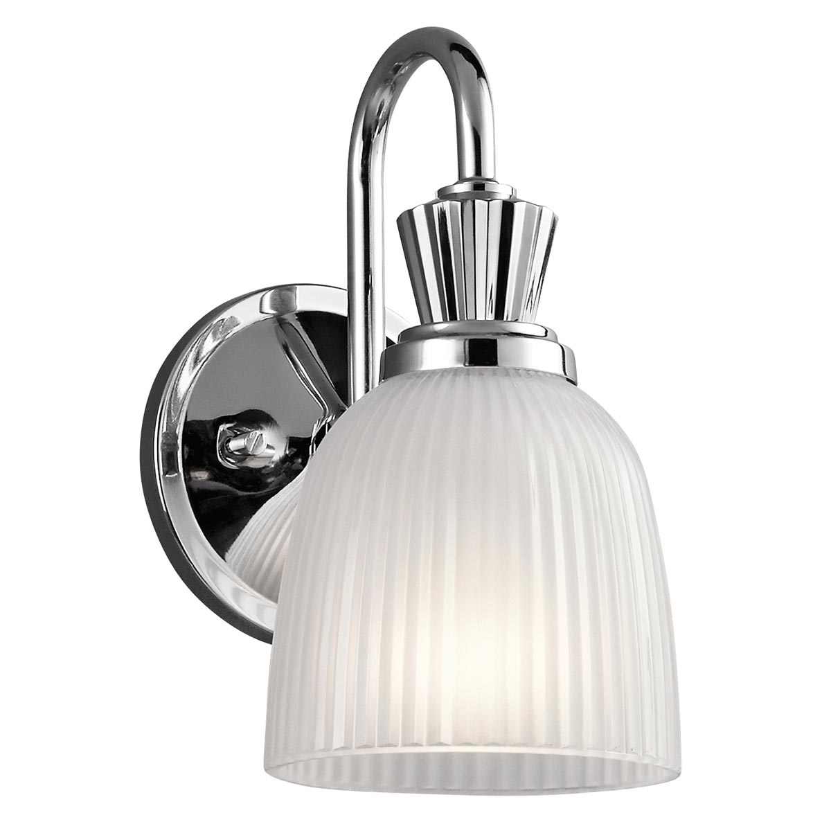 Cora 1Lt Bathroom Wall Light IP44 - Polished Chrome