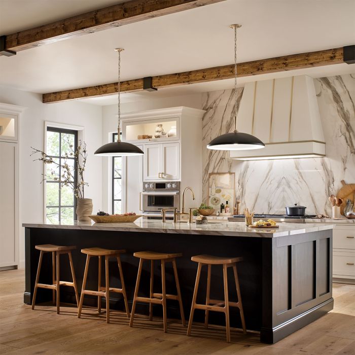 Kichler Delarosa 1 lt Ceiling Pendant - Black, White & Champagne Bronze