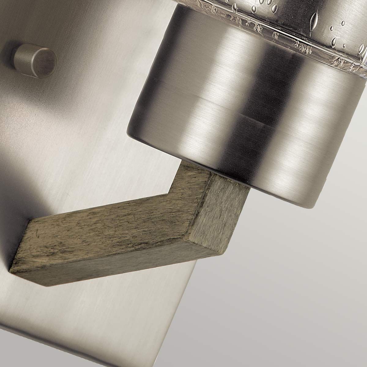 Deryn 1 Light Wall Light - Distressed Antique Grey/Natural Brass IP20 E27