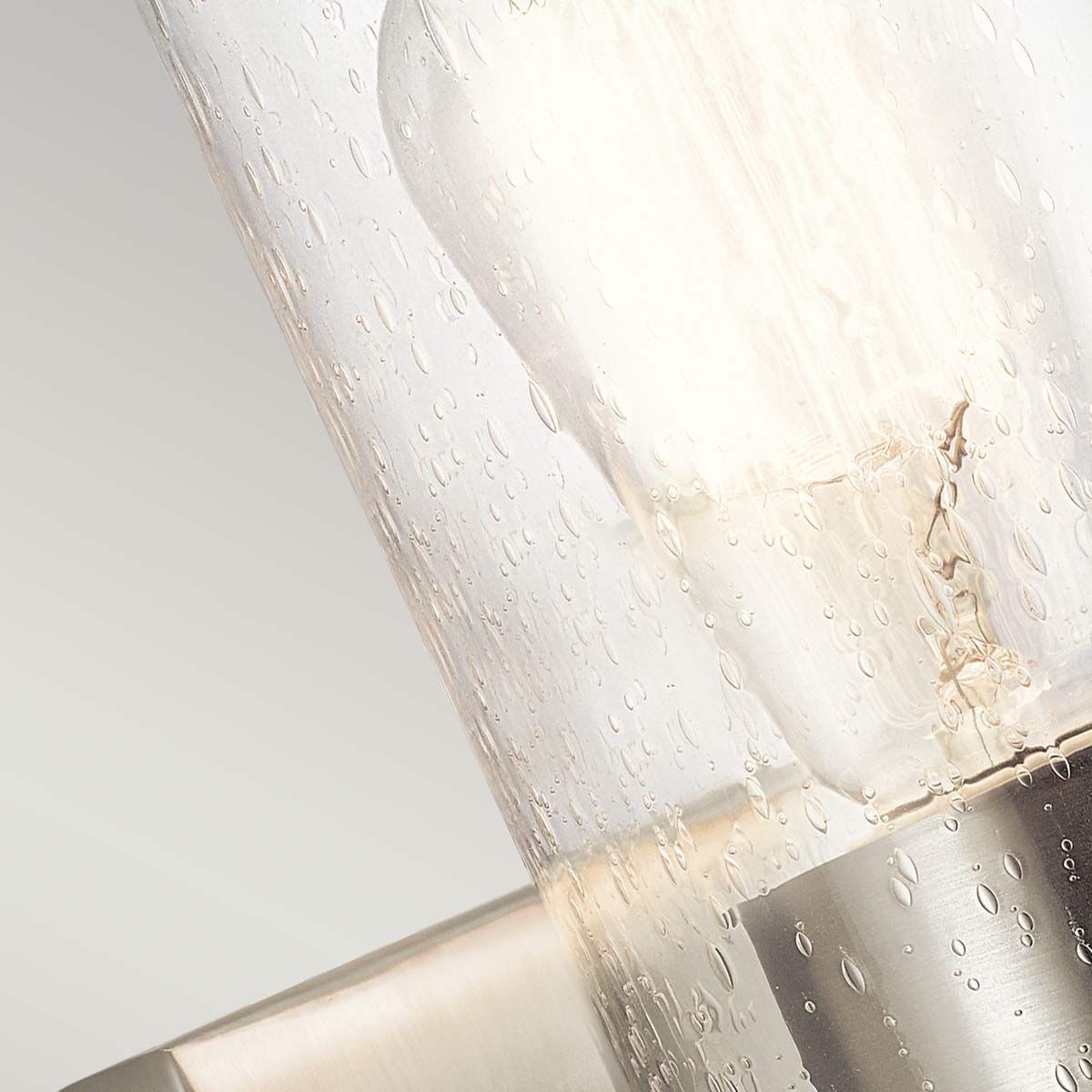 Deryn 1 Light Wall Light - Distressed Antique Grey/Natural Brass IP20 E27