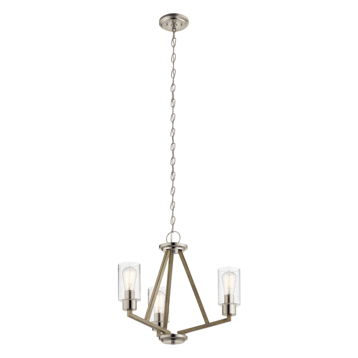 Deryn 3/5Lt Chandelier - Natural Brass/Grey
