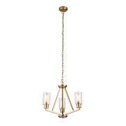 Deryn 3/5Lt Chandelier - Natural Brass/Grey