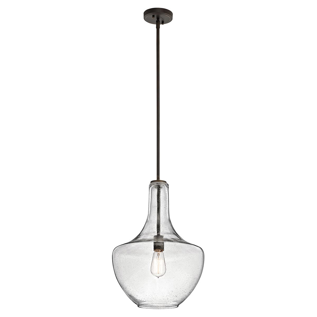 Everly 1Lt Pendant – Chrome/Bronze