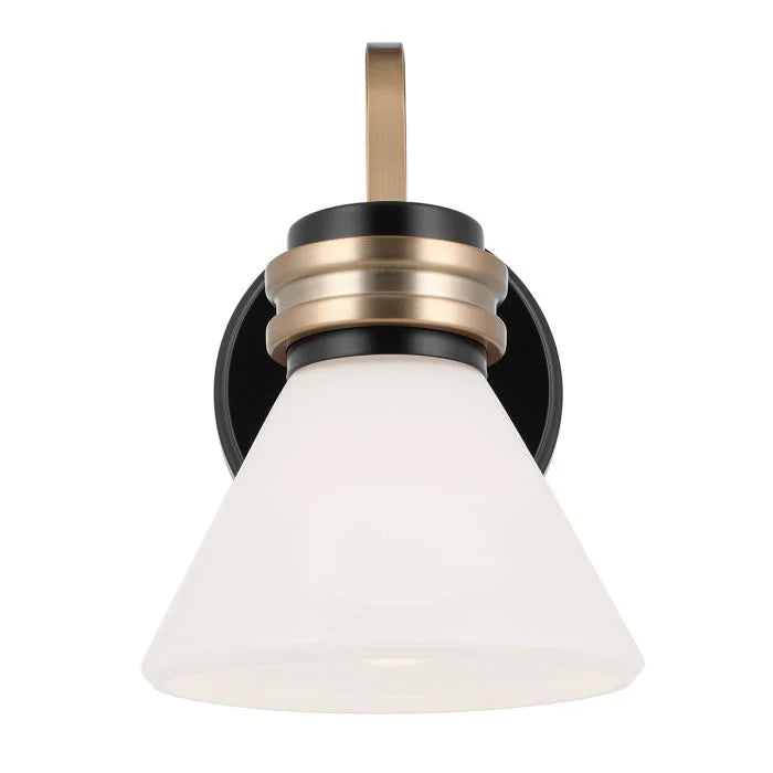 Kichler Farum 1 lt Wall Light IP44- Champagne Bronze/  Polished Chrome/ Black