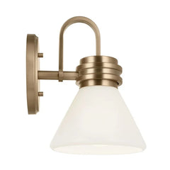 Kichler Farum 1 lt Wall Light IP44- Champagne Bronze/  Polished Chrome/ Black