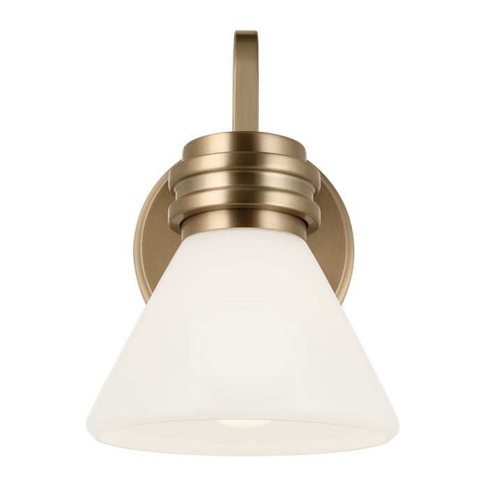 Kichler Farum 1 lt Wall Light IP44- Champagne Bronze/  Polished Chrome/ Black