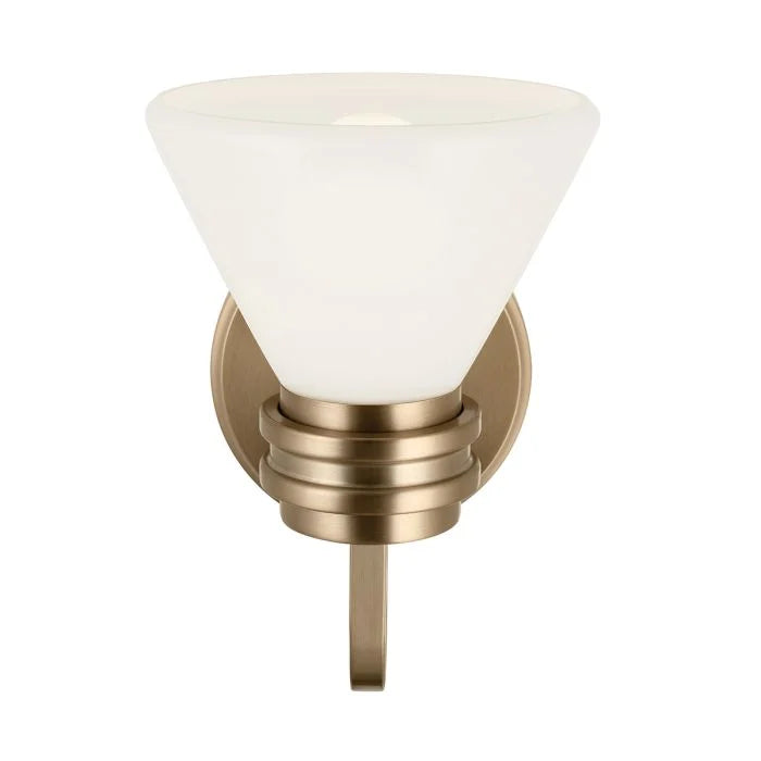 Kichler Farum 1 lt Wall Light IP44- Champagne Bronze/  Polished Chrome/ Black