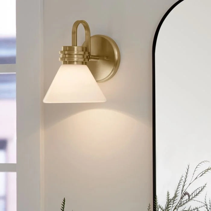 Kichler Farum 1 lt Wall Light IP44- Champagne Bronze/  Polished Chrome/ Black