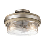Grand Bank 2 Light Semi-Flush - Distressed Antique Grey E27