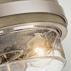 Grand Bank 2 Light Semi-Flush - Distressed Antique Grey E27