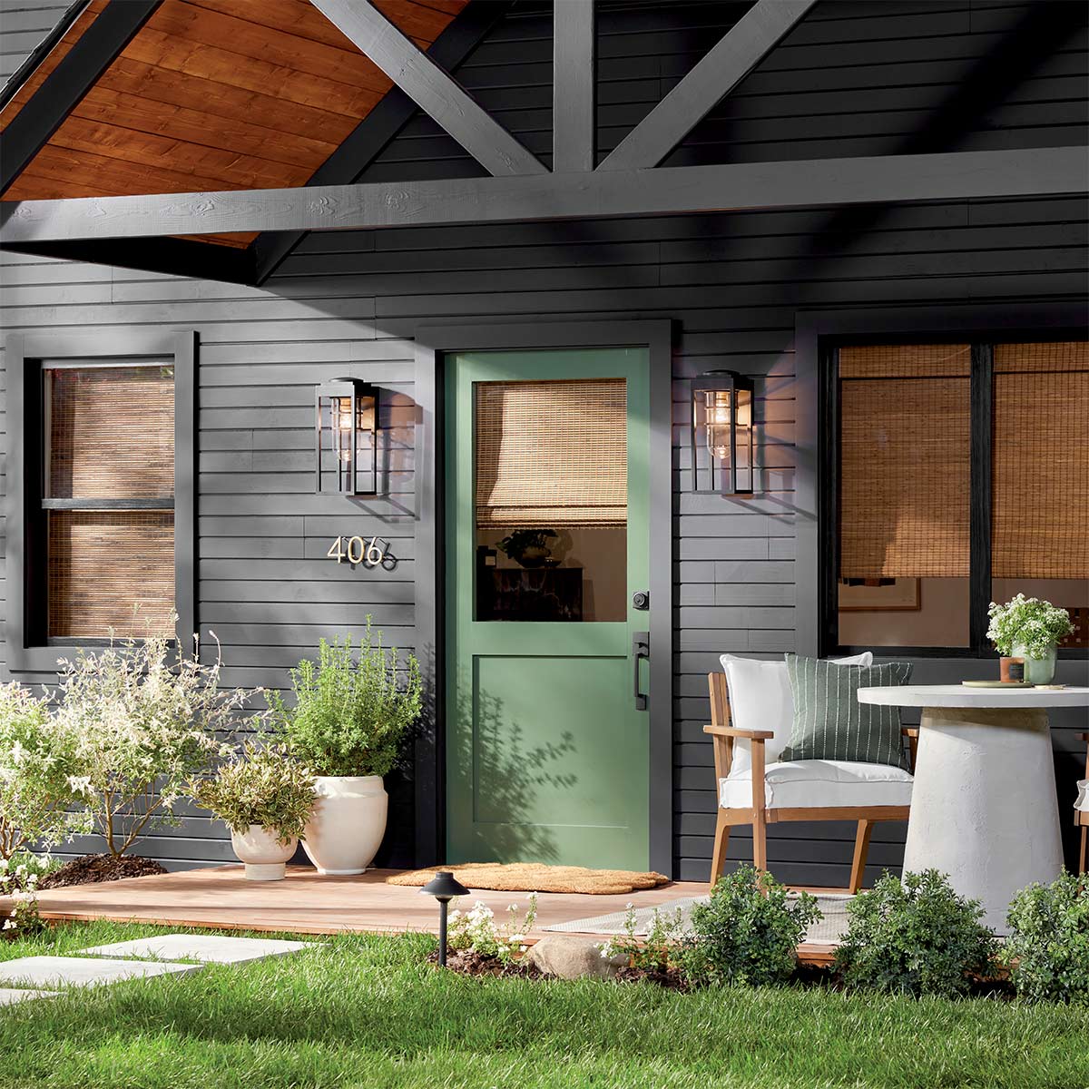 Kichler Hone Coastal 1 lt Wall Lantern - Textured Black  IP44 E27