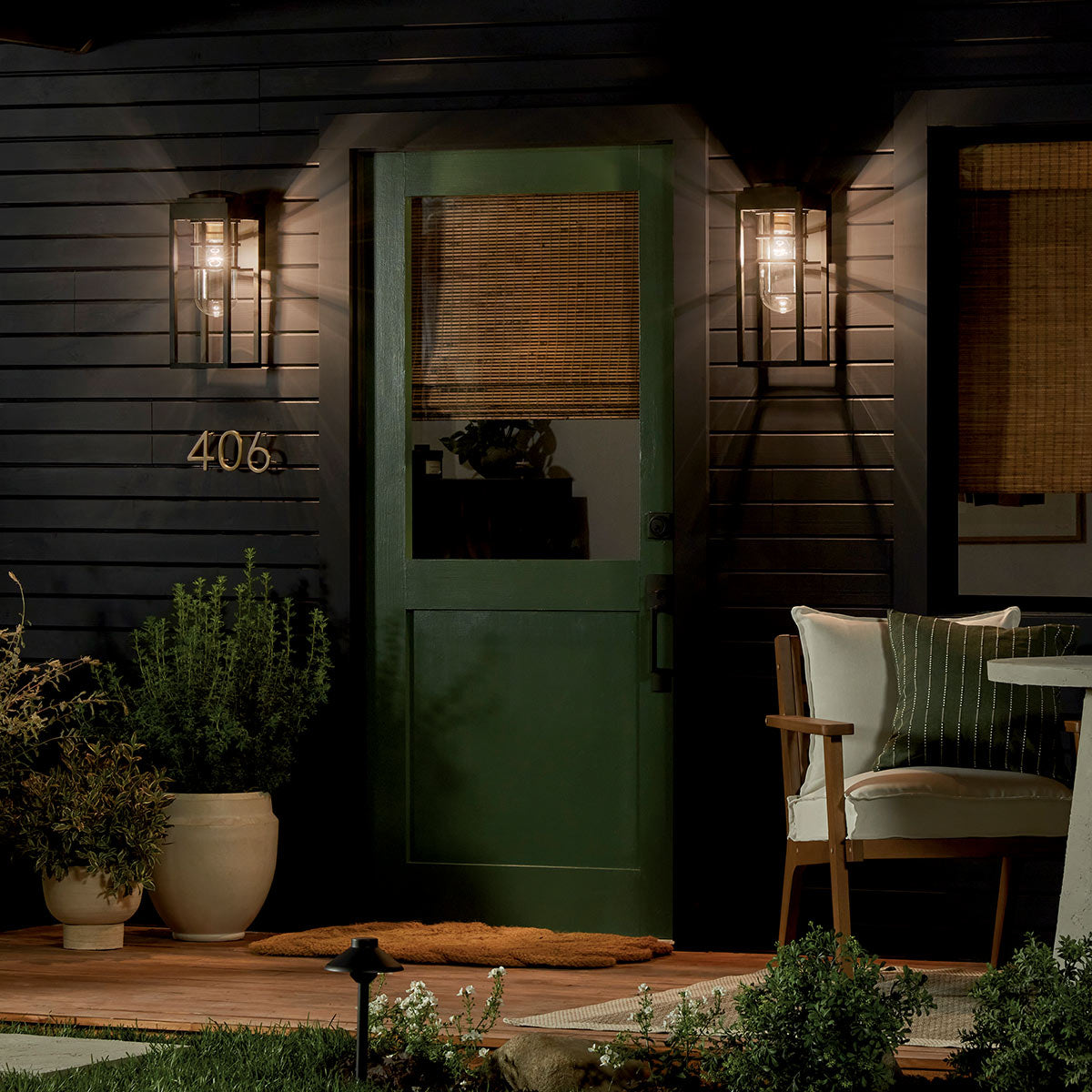 Kichler Hone Coastal 1 lt Wall Lantern - Textured Black  IP44 E27