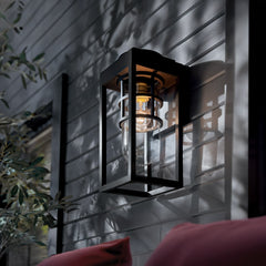 Kichler Hone Coastal 1 lt Wall Lantern - Textured Black  IP44 E27