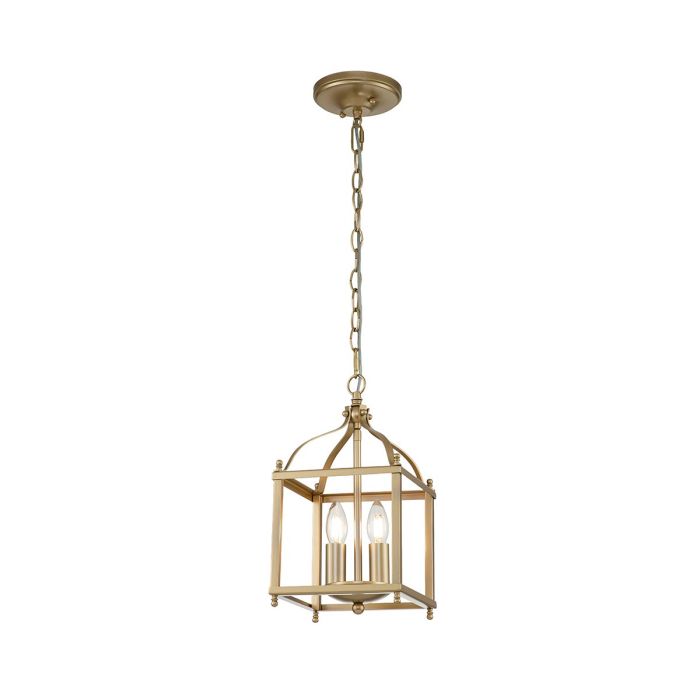 Larkin 2/3L Lantern Ceiling Light - Brushed Nickel/Olde Bronze Finish