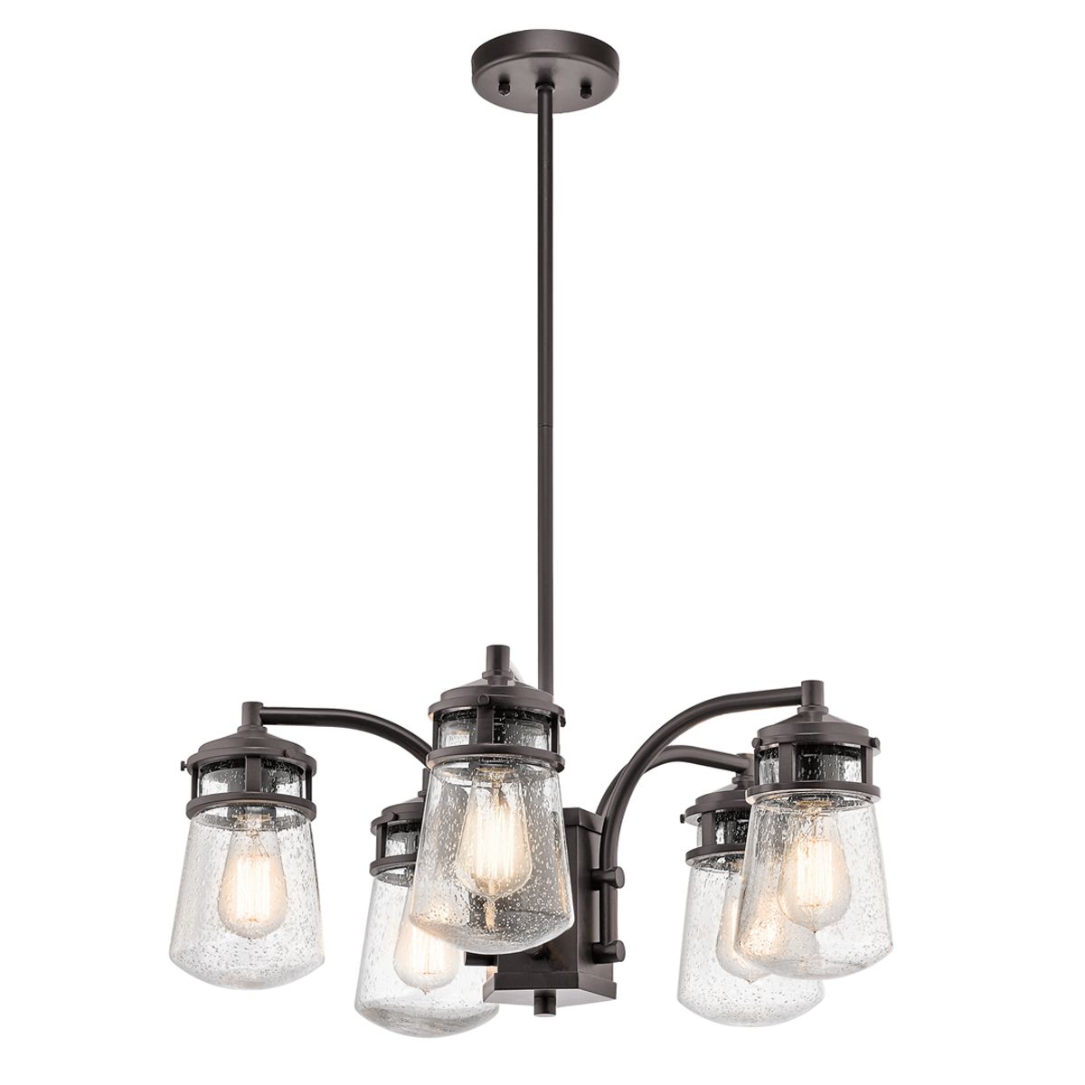 Lyndon 5 Light Outdoor Chandelier - Architectural Bronze IP44 E27