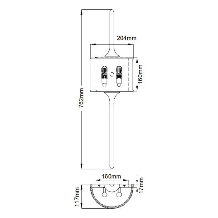 Mona 2 Light Bathroom Wall Light IP44 - Promotional Offer