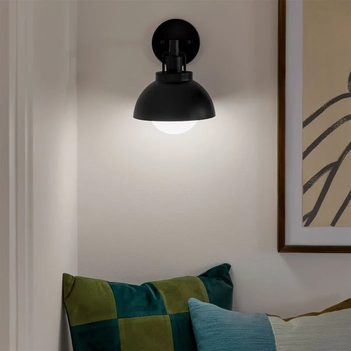 Kichler Niva 1 lt Convertible Wall Light - Black/ Champagne Bronze
