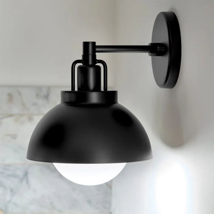 Kichler Niva 1 lt Convertible Wall Light - Black/ Champagne Bronze