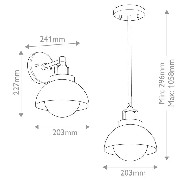 Kichler Niva 1 lt Convertible Wall Light - Black/ Champagne Bronze