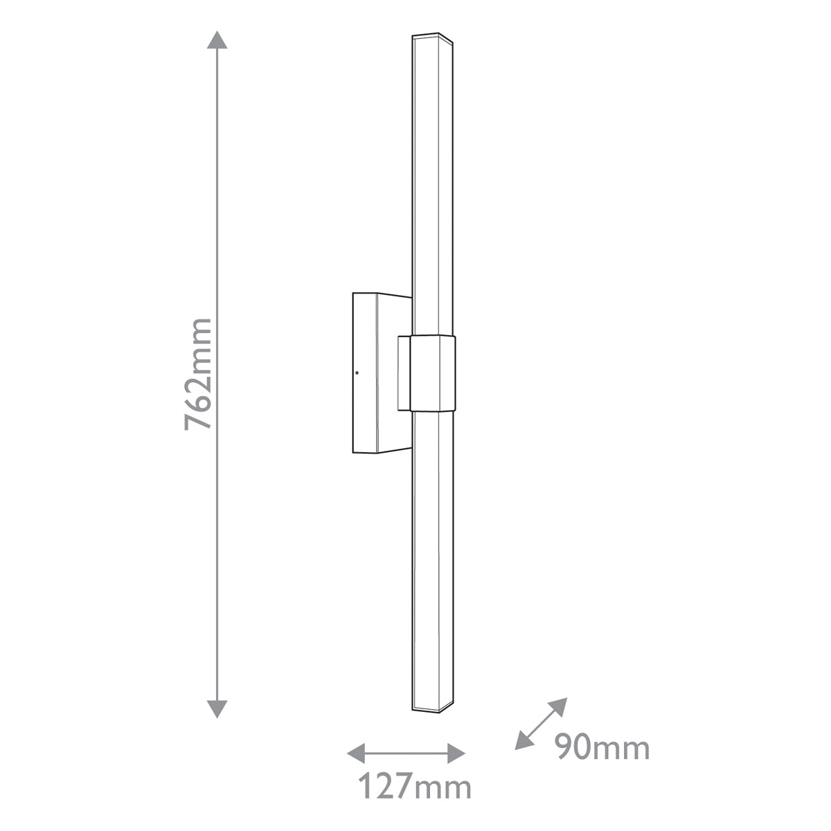 Kichler Nocar LED Exterior Wall Light - Textured Black  IP44 Integrated LED