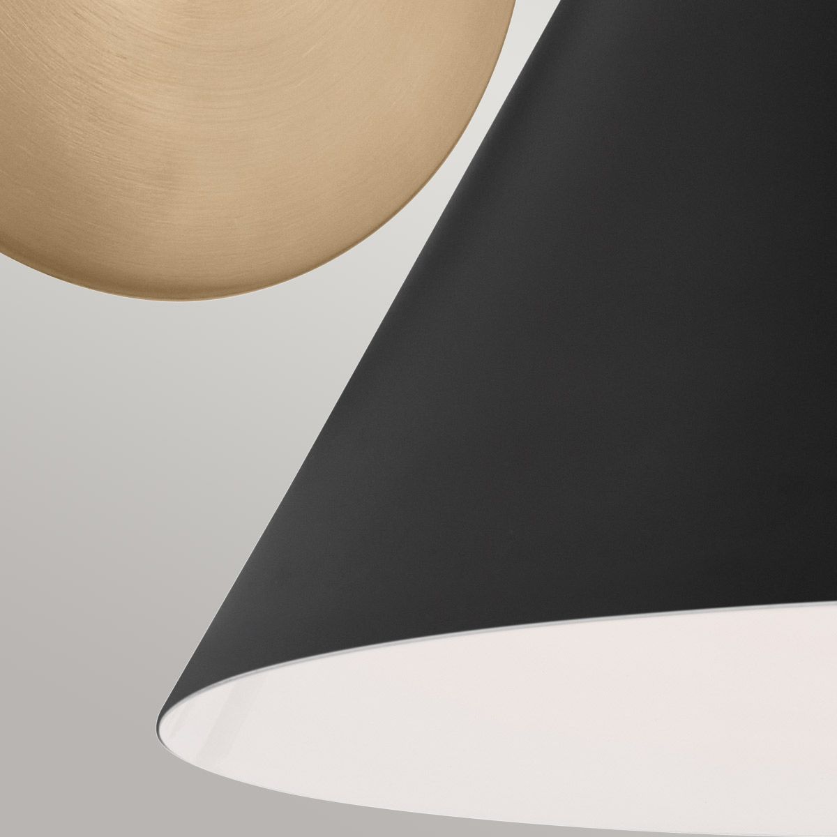 Phix 1 arm, 2 light up and down Wall Light - Champagne Bronze, Black