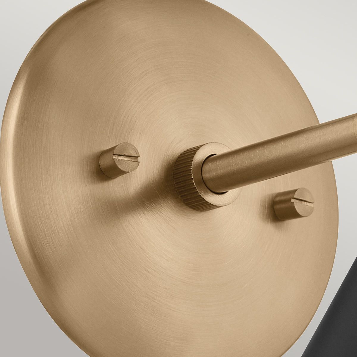 Phix 1 arm, 2 light up and down Wall Light - Champagne Bronze, Black